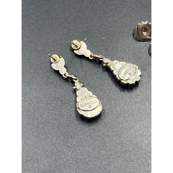 Sorrelli Beautiful‎ Vintage Black Crystal Silver Tone Dangle Earrings - Picture 11 of 15